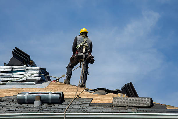 Professional Storm Damage Roof Repair technician working in Alpine, CA
